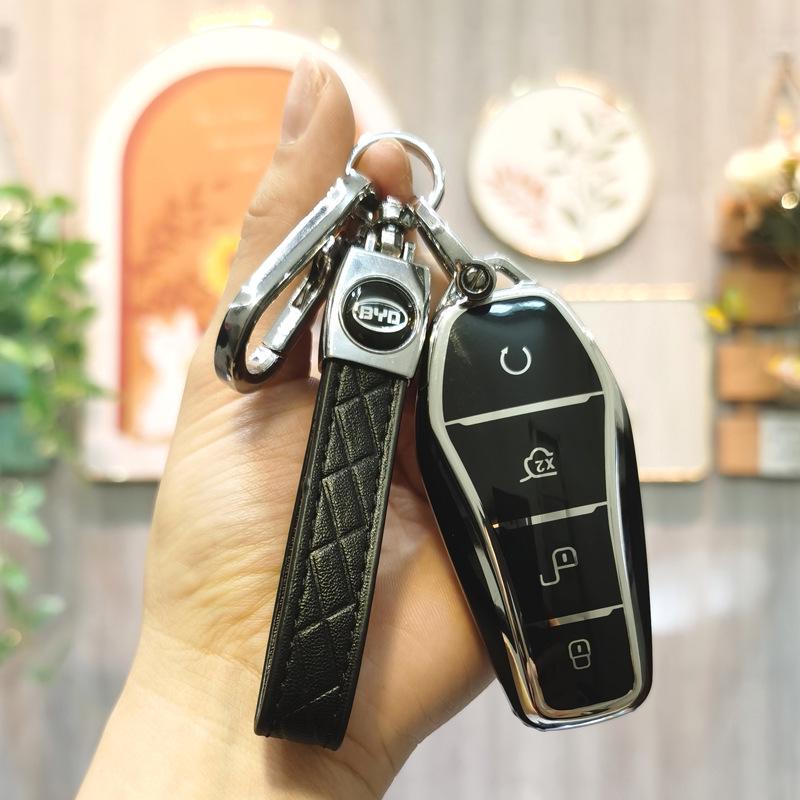 Car Key Cover for BYD Models: Qin Plus, DMI, Dolphin, Song Plus/Pro, Han EV, Tang, Yuan - Unisex