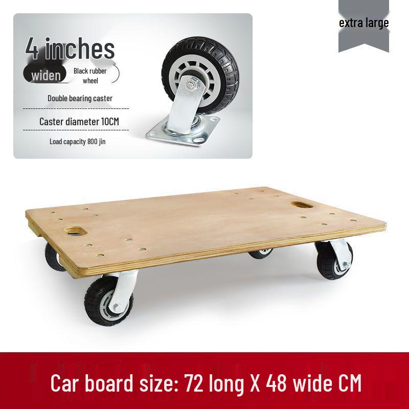 Robuster hölzerner Schildkröten-Auto-Wagen mit leisen Universalrädern