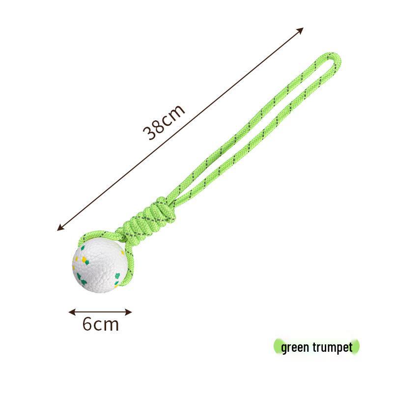 Lightweight E-TPU Dog Fetch Toy - Durable, Bite-Resistant Rope Ball for Training