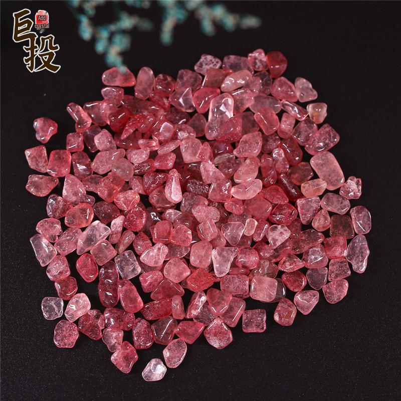 Natural Red Strawberry Crystal Crushed Stone Aromatherapy and Home Décor for Kids Treasure Hunting
