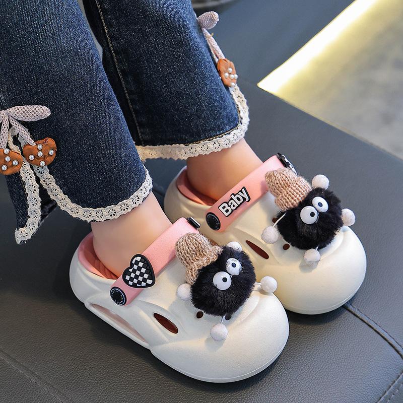 Summer Children's Clogs Boys and Girls Non-Slip Soft Cushion Parent-Child Big Kids Closed-Toe Breathable Kids Beach Sandals