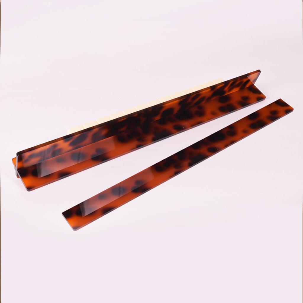 Acrylic Mahjong Ruler Tortoisesshell Rack & Pusher Set Mahjong for American Mahjong Accessories