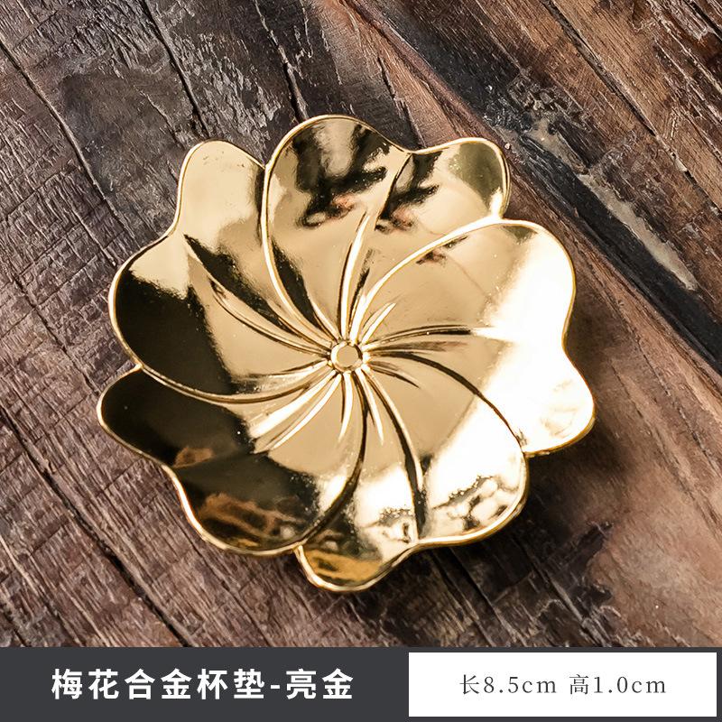 Japanese Style Tea Trays Retro Copper Anti Scalding Cup Holder Mat Pad Kung Fu Teaset Coffee Coaster Tea Ceremony Accessories