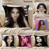 Singer SSelenaS GGomez Cushion Cover Silky Short Plush Sofa Pillow Cover Hidden Zipper Soft Dustproof Case for Home Decor