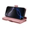 For iPhone 16 Pro Case with Multi-Card Holder and Strap PU Leather Phone Cover Stand