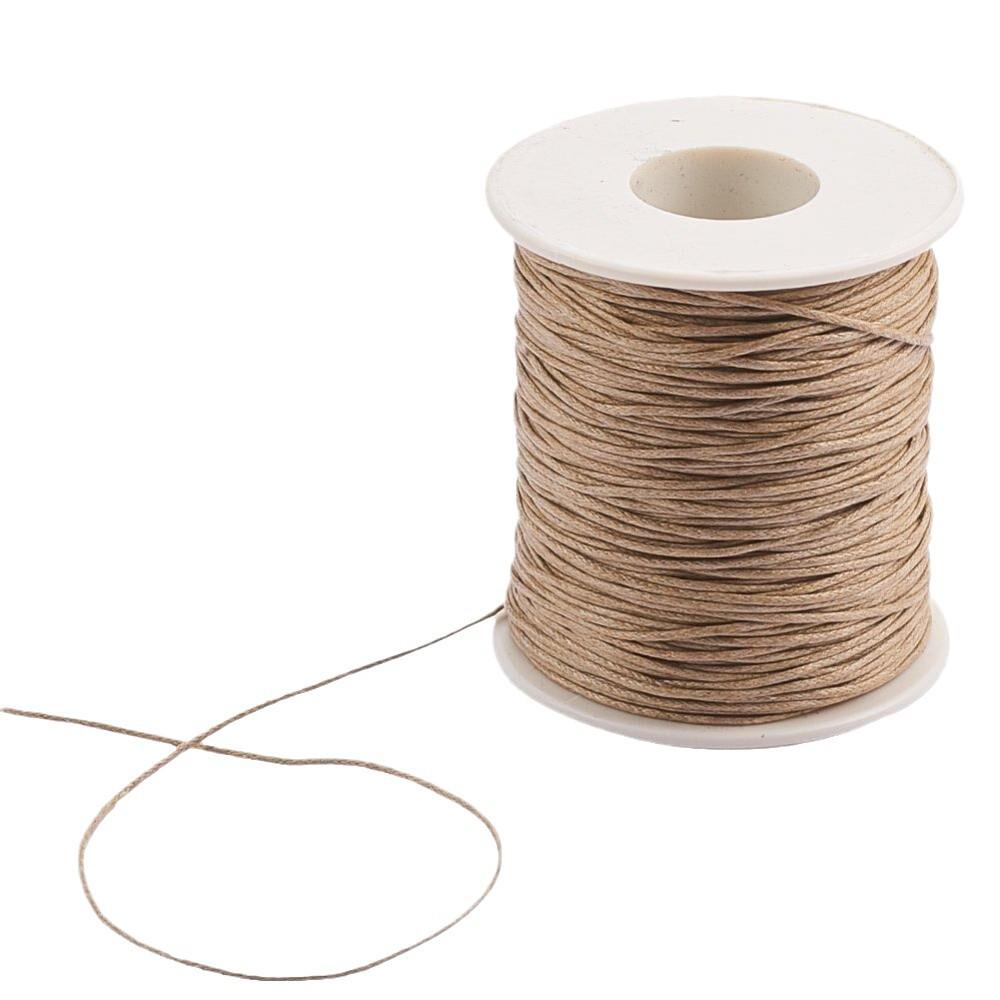 Wenwan Korean Wax Thread Leather Cord for DIY Bracelet and Necklace Crafting