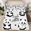 Cute Cartoon Panda Pattern Bed Hat Four-Piece Bedding Set Bedroom Dormitory Bedding Decoration