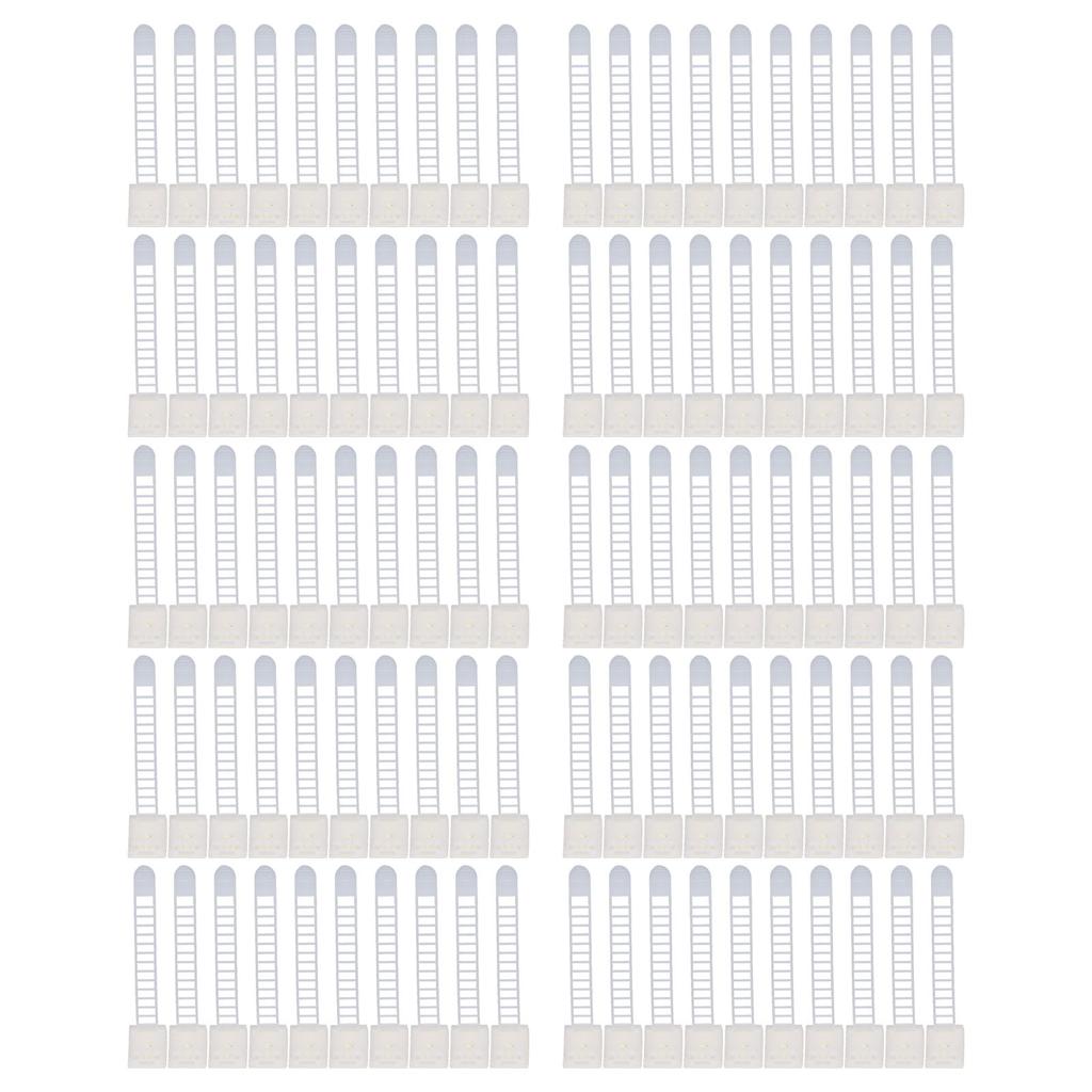 100Pcs Adhesive Cable Management Clips Adjustable Nylon Strap Ties Wire Clamps Organizer Strong