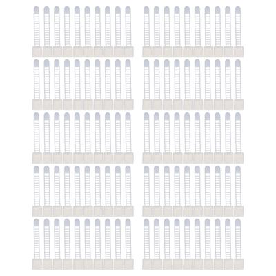 100Pcs Adhesive Cable Management Clips Adjustable Nylon Strap Ties Wire Clamps Organizer Strong