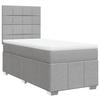 VidaXL Slat Bed Base and Mattress Light Grey 90x190 Cm Fabric 3293823