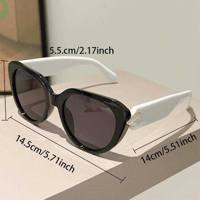 Oversized Cat Eye Sunglasses Women New Fashion Candy Color Rim Decor Sun Glasses Lady Trendy Brand Design Outdoor Shades