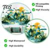 Easy Installation Wall Graphics 2Pcs Watercolor Mountain Sticker, Peel And Stick Landscape Decal, PVC Waterproof Scenery Boho Stickers Mural,