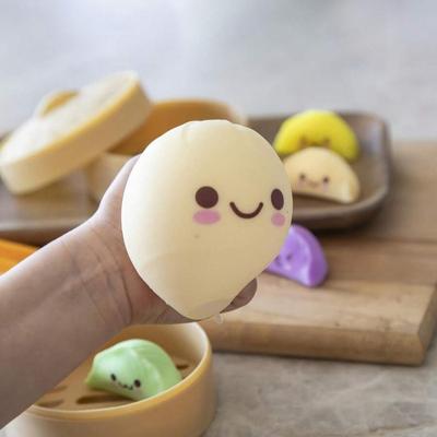 Kawaii Big Bun Squishy Pinch Toy, Handmade Dumpling Fidget Stress Balls for Relax