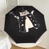 Magic Cat Wizard Umbrella, holding a magic wand. Perfect for outdoor adventures, this automatic opening/closing umbrella
