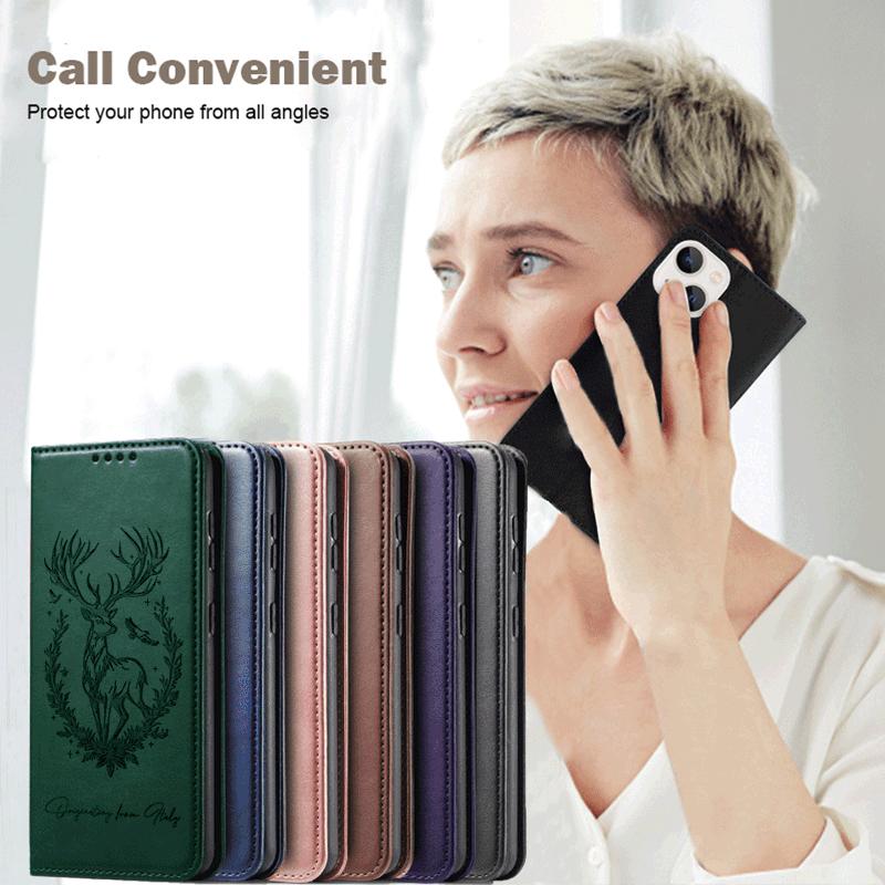 Luxus 3D Tier Leder Handy Brieftasche Hülle Buch Ständer Für iPhone 17 16 Pro Max Samsung Xiaomi Redmi Note 14 Honor Oppo Magnetischer Kartenhalter Klapphülle