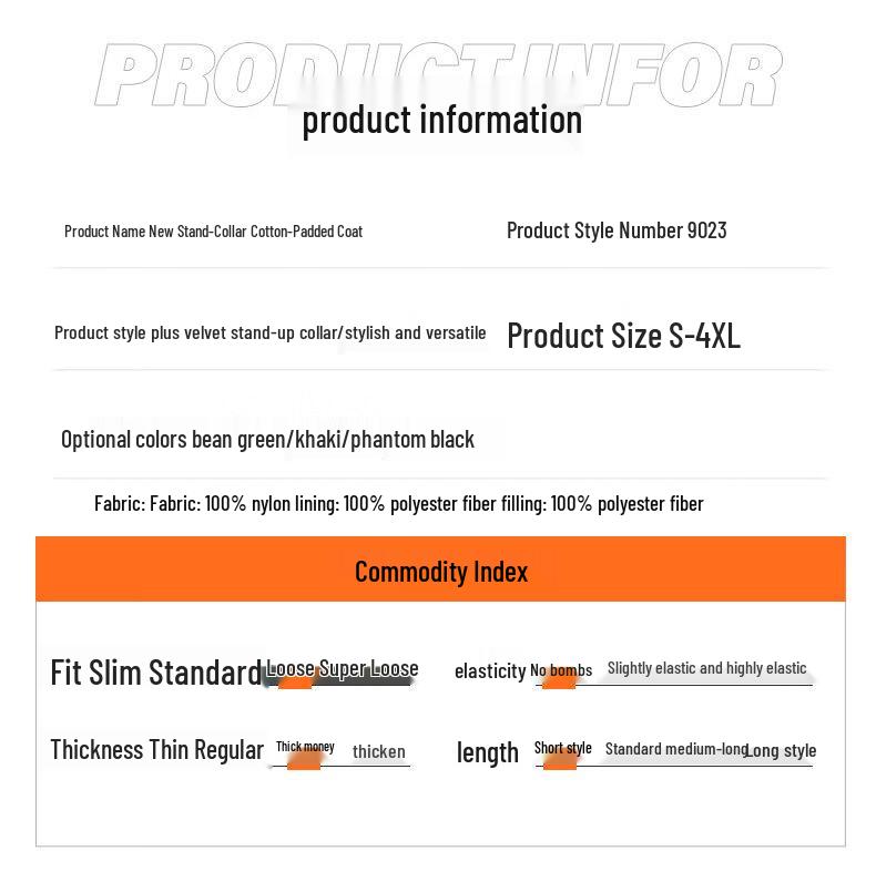 JEANSWEST Men's Warm Padded Winter Jacket