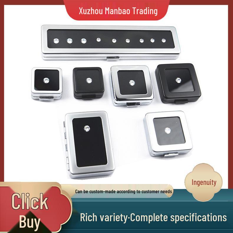 Stainless Steel Transparent Gemstone Display Box for Loose Diamonds and Colored Stones