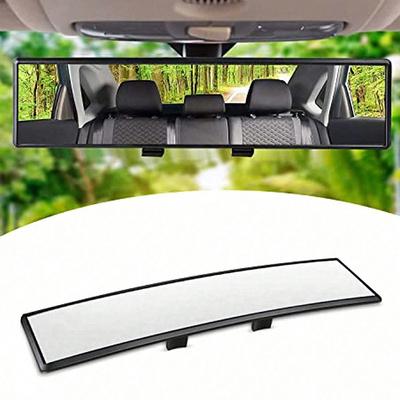 285Mm Wide Convex Interior Clip On Rear View Clear Mirror Universal Anti Glare Anti-Fog Panoramic Rear View Mirror Curved Mirror