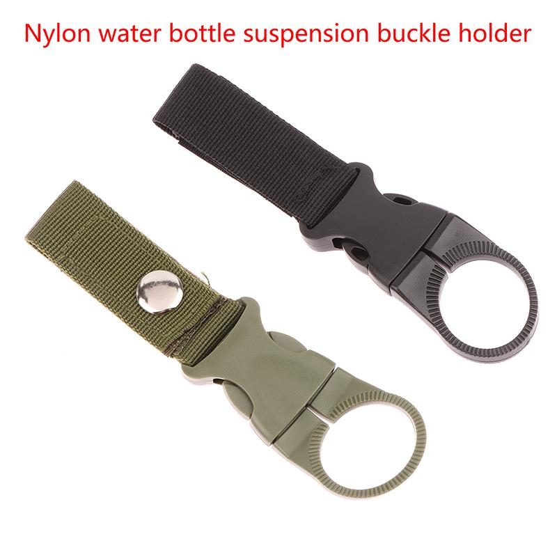 Webbing Buckle Hook Water Bottle Holder Clip Outdoor Military Nylon Climb Carabiner Belt Backpack Hanger Camp