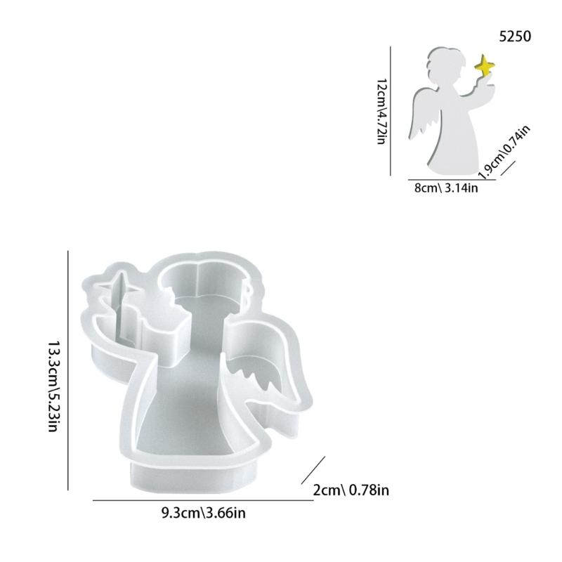 Food Grade Silicone Candle Making Molds With 6 Festival Designs Reindeer Horse Star Angel Christmas Crafts