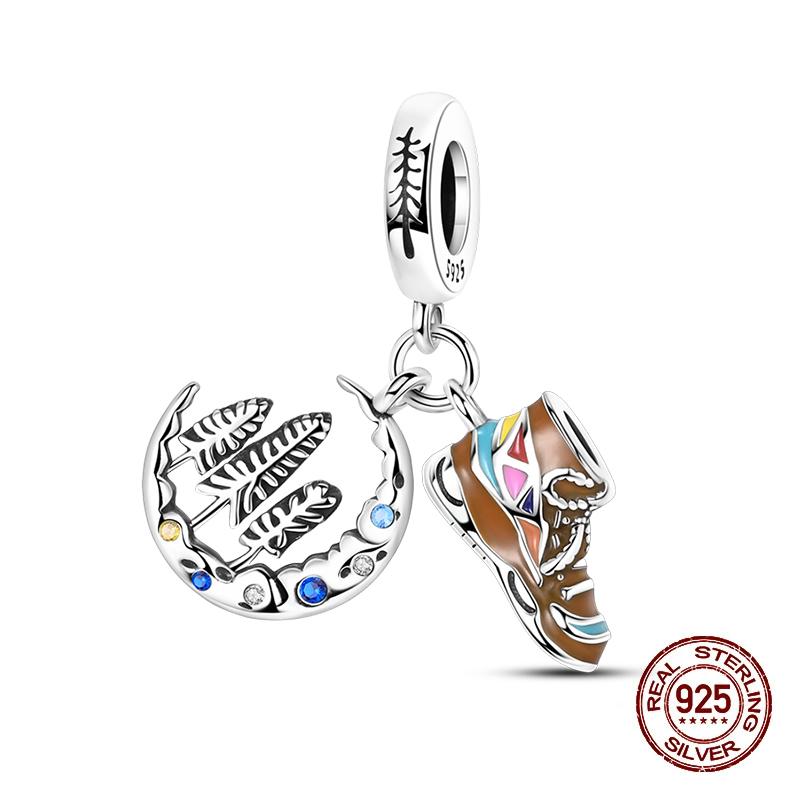 Copper Color Basketball Football Badminton Sports Series Charms Beads Fit Pandach Original Bracelets Diy Jewelry Gifts