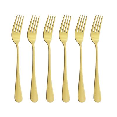 6 stücke Geschirr Besteck Set Edelstahl Besteck Set Gold Abendessen Gabel Besteck Westlichen Geschirr Set Küche Party Hause