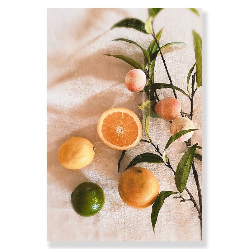 Casual Landscape Nordic Europe Town Canvas Picture House Beach Courtyard Sunlight Car Poster Lemon Bohemian Living Room Painting