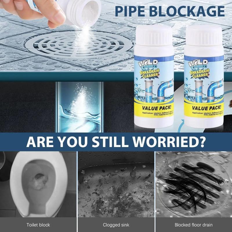 110g Powerful Sink Drain Cleaners Portable Powder Cleaning Tool Super Clog Remover Powder Agent for Kitchen Toilet Pipe Dredging