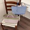 Large Capacity Weave Bag PVC Handbag Vegetable Basket Bag Simple Beach Tote Bag  Girls