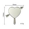Heart Shaped Handle Compact Mirror, Single Face Portable Vanity Mirror for Home Travel, Gift