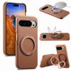 Custodia per Telefono in Pelle con Texture a Buccia di Litchi, Supporto Magnetico Girevole a 360°, Cover Antiurto per Google 10 Pro XL 9 8a, Compatibile con Magsafe