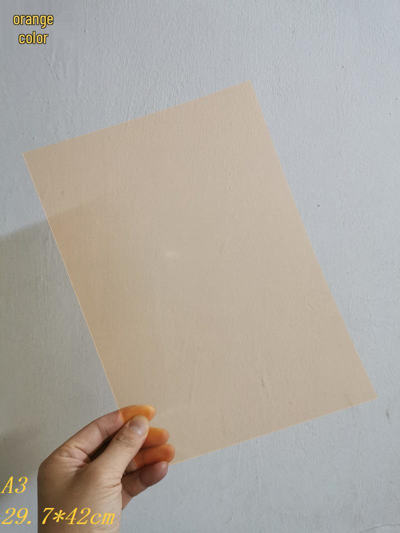Przezroczysta arkusz tworzywa PVC w kolorach podstawowych A4 - Dekoracyjna folia ochronna DIY do prac przedszkolnych /