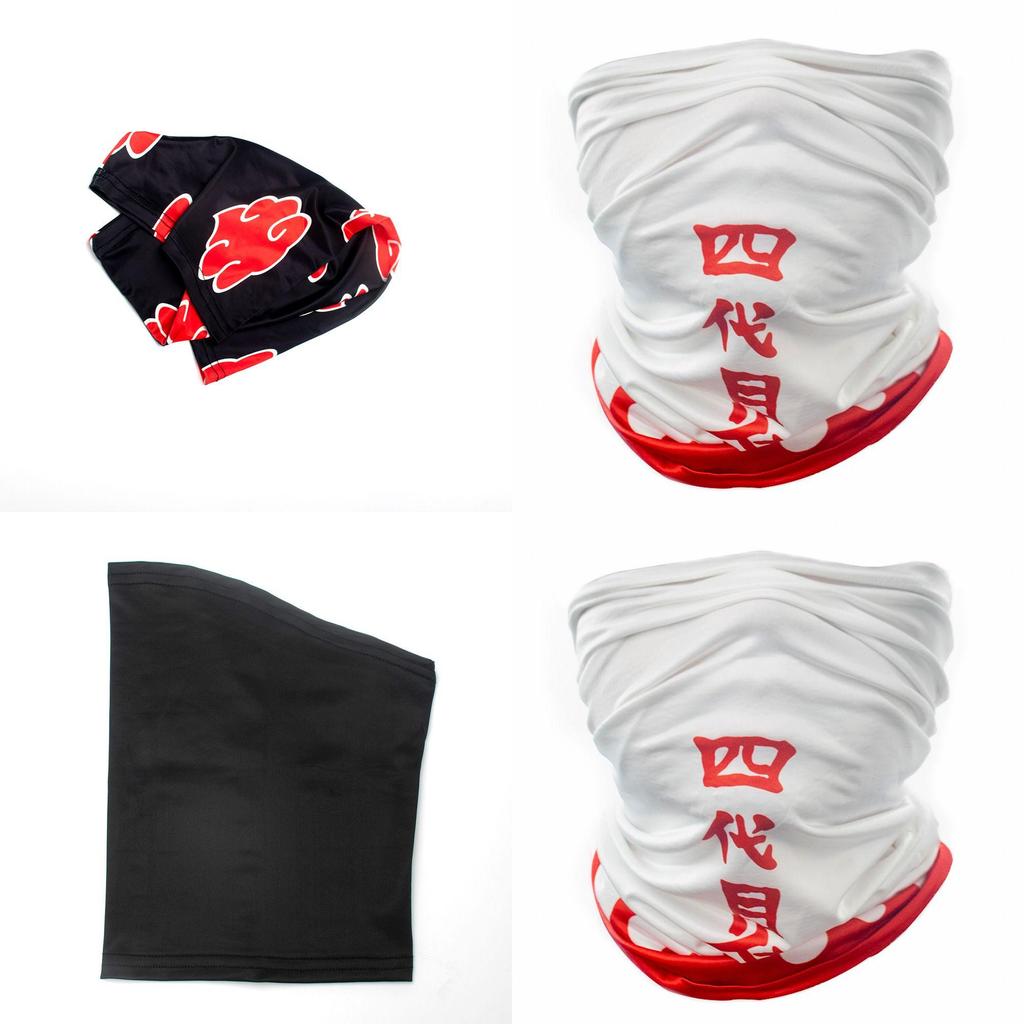 Premium Naruto Kakashi Akatsuki Red Cloud Mask Cosplay Costume Headwear For Fans