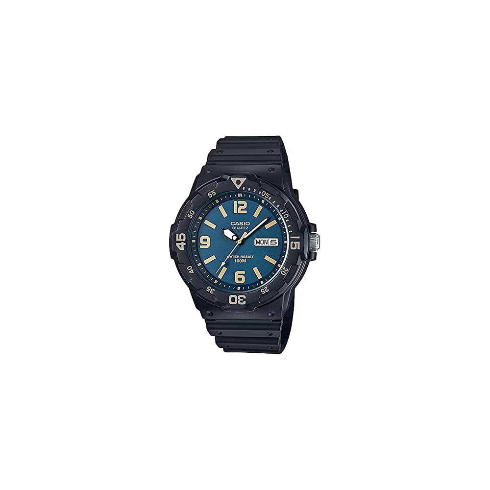 Casio Standard MRW-200H-2B3V Men s Quartz Watch Greenish Blue Dial Water Resistant