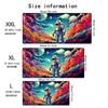 Planets and Astronauts Mouse Pad Desk Mat with Stitched Edge Non-Slip Gaming Mats PC Accessories Keyboard Long Desk Pads Mauspad