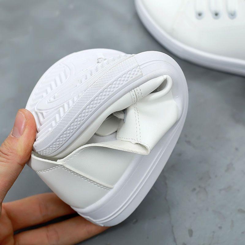 Lace-up Small White Shoes Female Student Flat Shoes Korean Version Comfortable Lightweight Soft Sole Single Shoes Casual Non-slip Skate Shoes