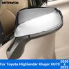 For Toyota Highlander Kluger XU70 -2024 2025 Carbon Fiber Rearview Side Mirror Mirror Cover Trim Protector Car Accessories