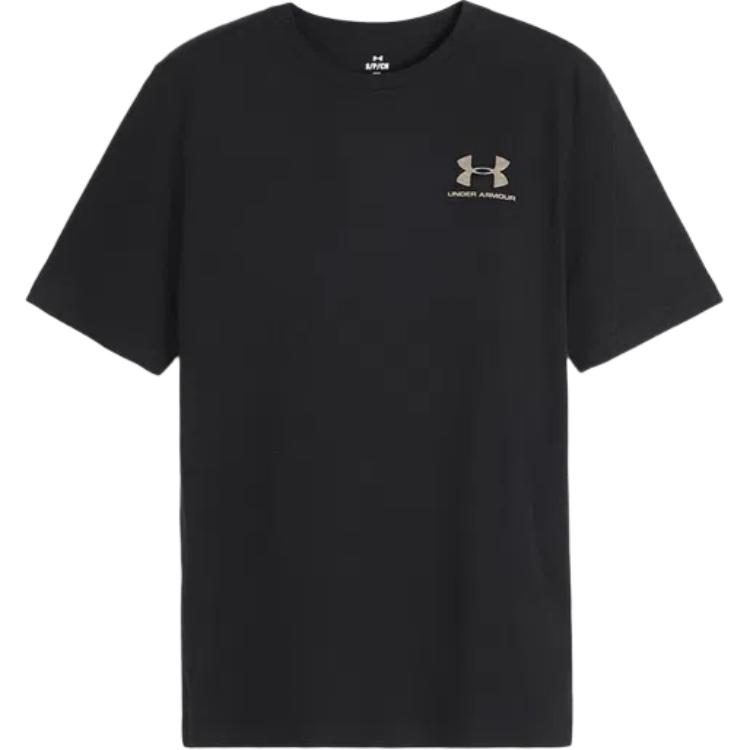 Under Armour Logo Crew Neck Short Sleeve T-Shirt Men Tops 1326799-003