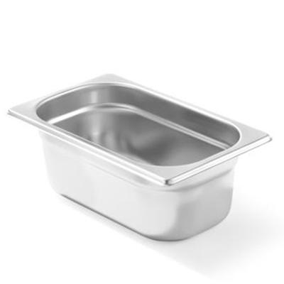 GN 1/4 behållare, rostfritt stål, Profi Line, höjd 100 mm - Hendi 801628