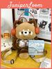 Raccoon Plush Backpack With Nylon Material Soft Serve For Daily Commute And Casual Use