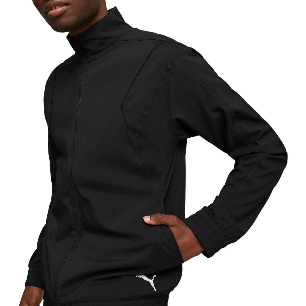 Puma Veste d'entraînement tissée à zip complet avec imprimé lettre Vestes pour hommes Noir 523859-01