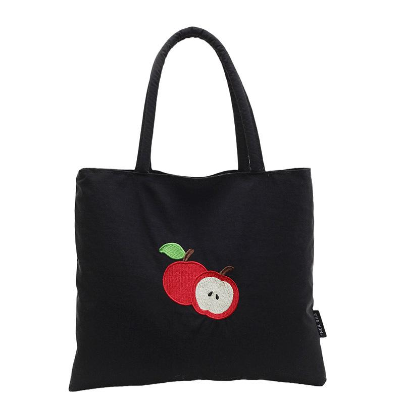 

Нейлоновая мультяшная сумка-тоут большой вместимости, наплечная сумка, сумка для покупок для отдыха для девочки, сумка-тоут с принтом, модная, универсальная чёрный