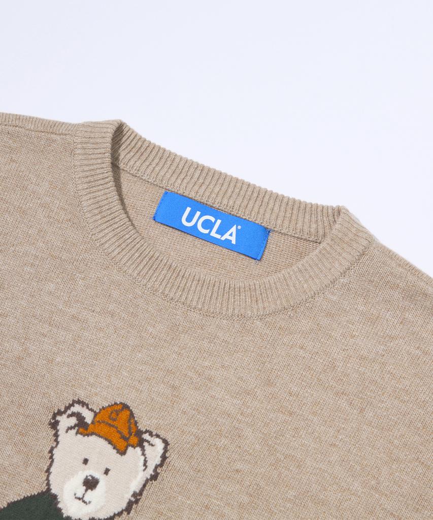 UCLA Women'S Illustration Jacquard Melange Round Neck Sweater [Brown](Ub2Lk82)
