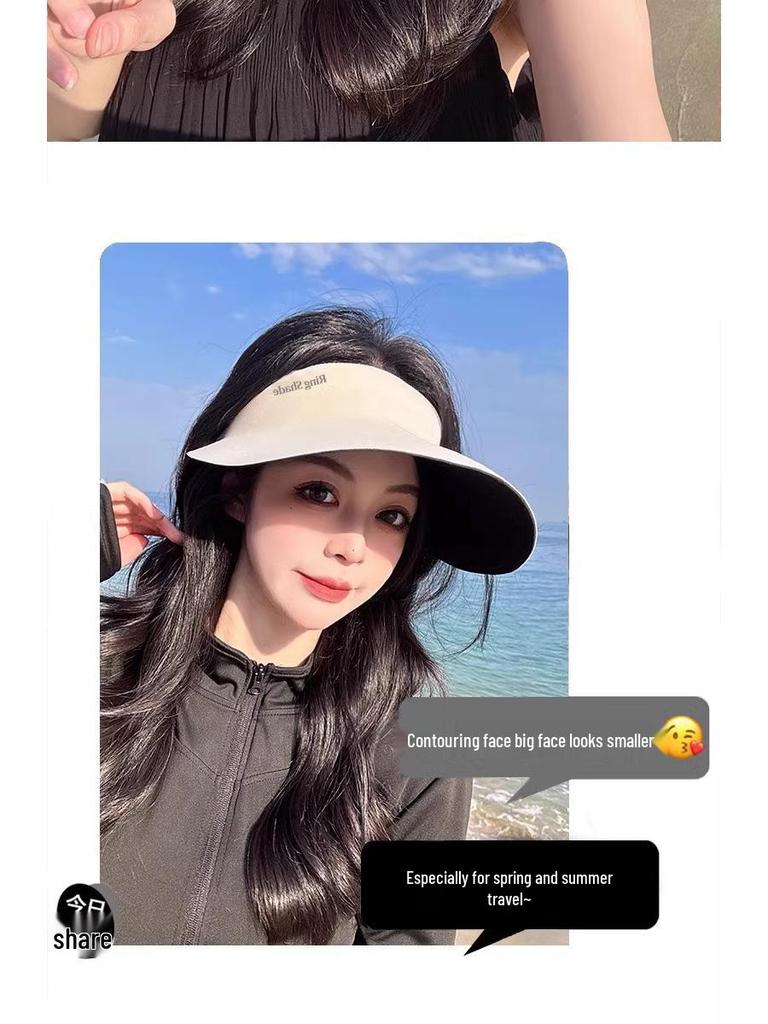 Damen Nahtloser Faltbarer UV-Schutz Sonnenhut für Sommer-Radfahren