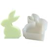 3D Rabbit Candle Mold for DIY Candle Soap Plaster Easter Party Ornament Easter Themed Candle Mold Rabbit Resin Molds