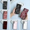L-Lace Print Pattern Phone Case For Samsung S25,S24,S21,S22,S23,S30,Ultra,S20,Plus,Fe,Lite,Black Soft Silicone