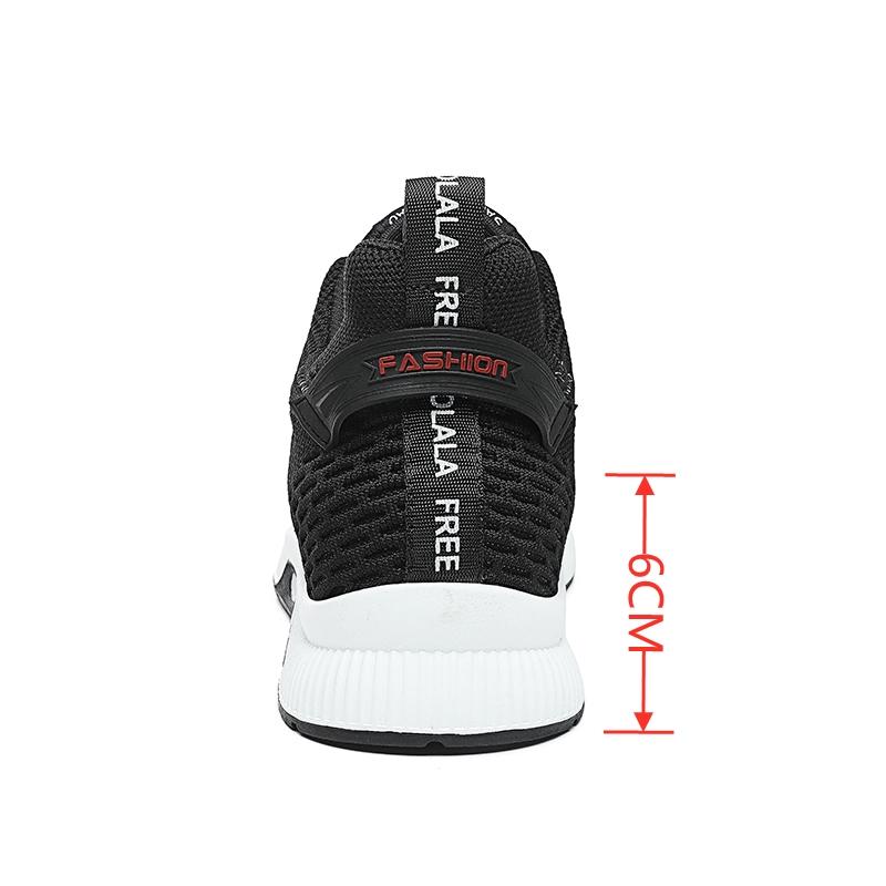 Fashion Big Size Elevator Shoes Men Sneakers Heightening Shoes Height Increase Shoes Insoles 6CM Man Daily Life Height Increasing Shoe