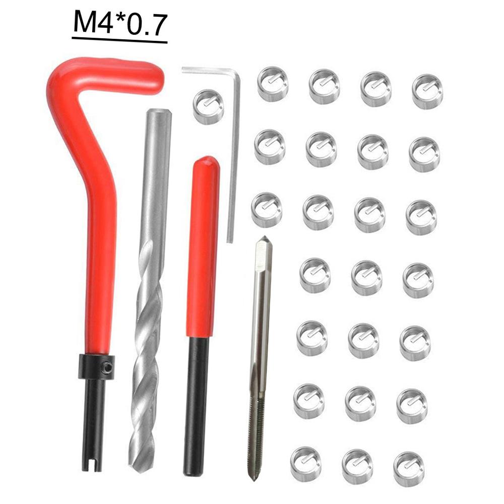 

30 шт. набор вставок для ремонта метрической резьбы M3 M4 M7 M9 M11 Helicoil Car Pro Coil Tool 304 нержавеющая сталь сумка для авторемонтных инструментов