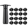 Stainless Steel & Black Vacuum Wine Pump with Silicone Stopper