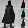 Retro Knight Pirate Prince Cloak Jackets Gothic Long Robes Halloween Hooded Cloak Halloween